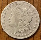 1884 $1 Morgan Silver Dollar