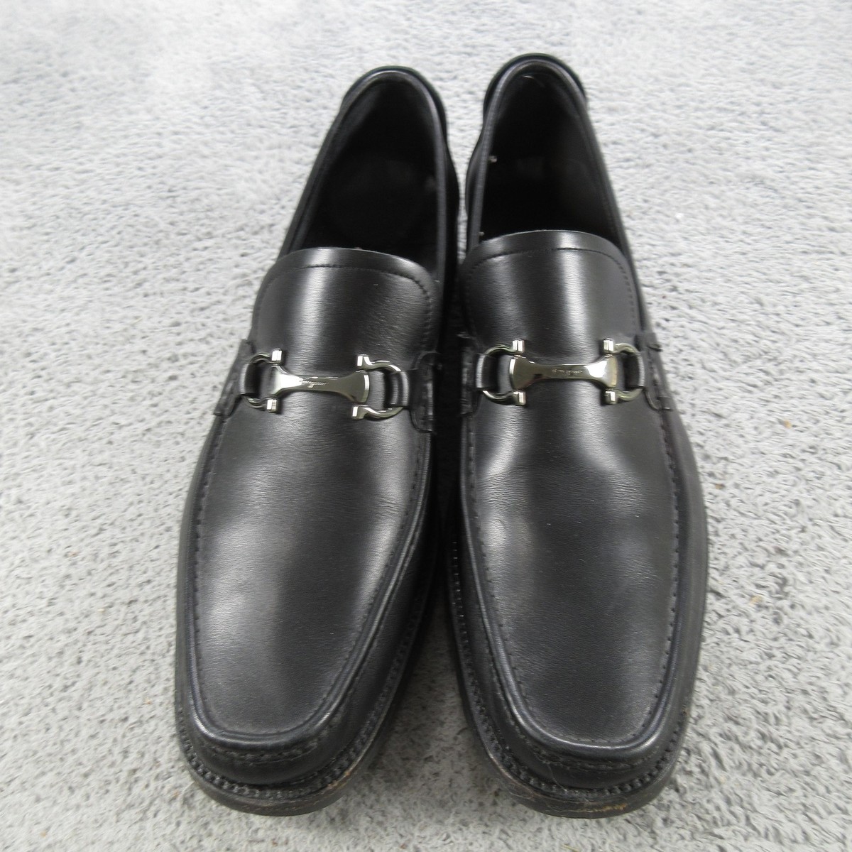 Salvatore Ferragamo Shoes Mens Size 13 D Black Leather Slip  display picture 1