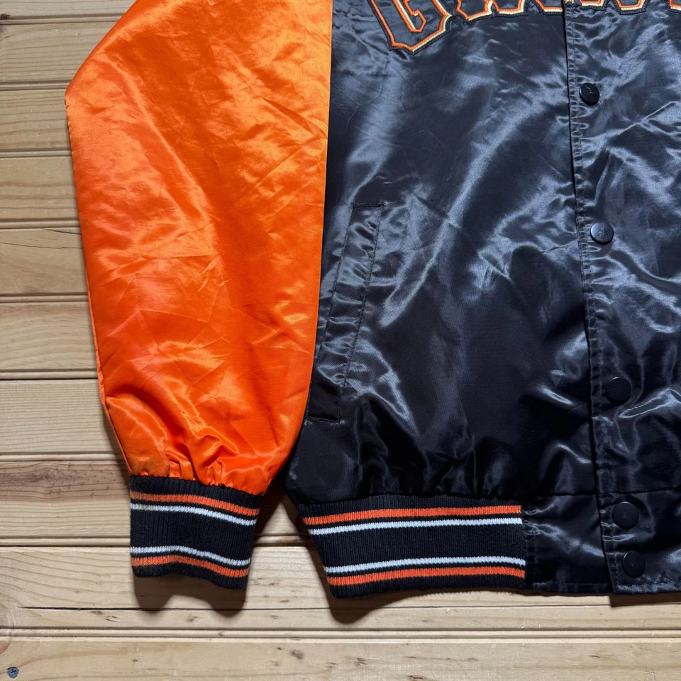 Vintage 90s San Francisco Giants MLB Colorblock Satin Bomber Jacket - Size Large - Image 4 of 4