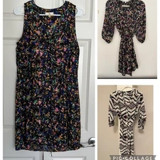 Bundle 3 Collective Concepts Dresses-abstract prints. Sleeveless & long sleeve L