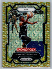 Diamond DeShields 2024 Prizm Monopoly WNBA #60 Gold Millionaire Shimmer /500