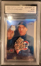 2000 TOPPS CHROME #T29 CARLOS ZAMBRANO ROOKIE RC FGS 10 GEM MINT PSA CROSSOVER?