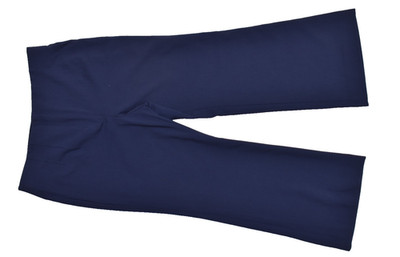 Talbots Pants Women 12P Blue Westbury Bi-Stretch Crop Wide Leg Dress Navy Petite