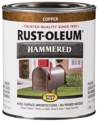 Rust-Oleum 239074 Stops Rust Hammered Finish 32 Fl Oz (Pack of 1), Copper 
