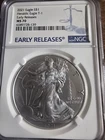 2021 American Silver Eagle Heraldic Eagle Type-1 NGC MS70