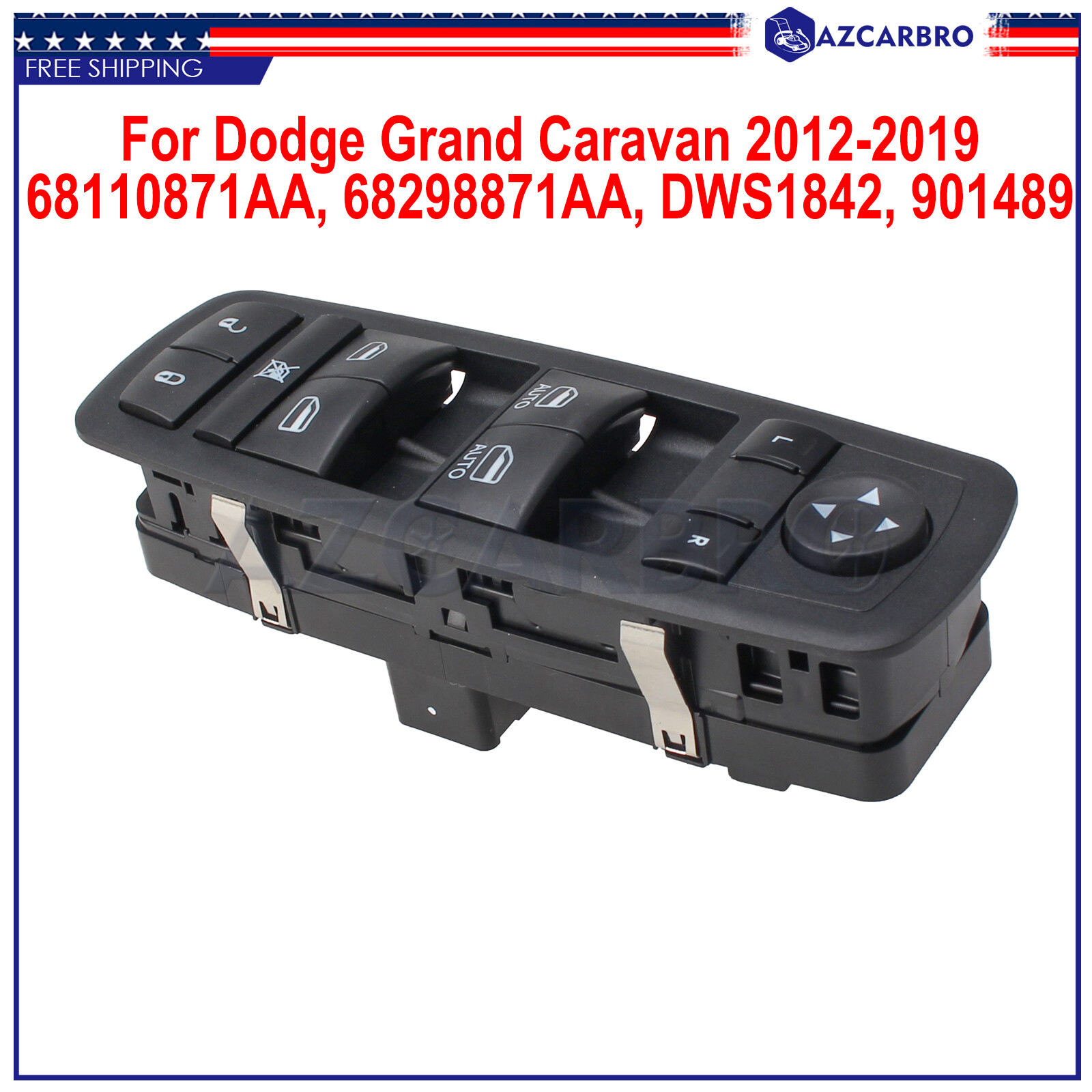 Driver Side Power Window Master Switch For Dodge Grand Caravan 2012-2019 3.6L V6