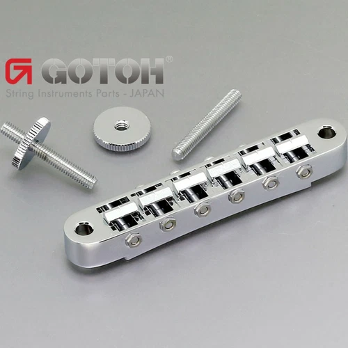 NEW Gotoh GE103B Nashville Tune-o-matic Bridge with Standard Posts - CHROME