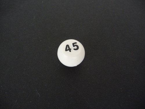 Spare Parts - CHAD VALLEY BINGO WHITE NUMBERED BALLS (No 1 to 45) - 0.5"/ 12.5mm - Picture 43 of 43
