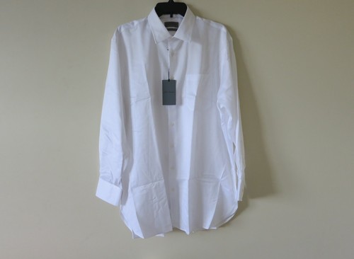Camisa de vestir para hombre John W. Nordstrom calce tradicional sólida blanca 15|35 precio de venta sugerido por el fabricante $89.5 - Imagen 2 de 6