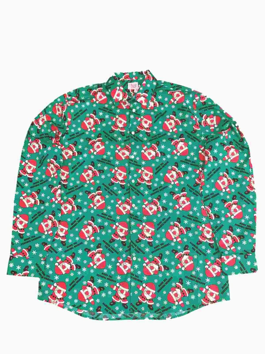 christmas green mens dress shirt OppoSuits Men's Bright Berry Long sleeve Shirt, Green, Medium, Cotton