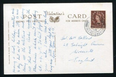 QUEEN ELIZABETH 2ND BALMORAL CASTLE 1954 POSTCARD