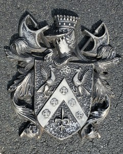 Shield wall plaque ALUMINUM, Metal Art, Coat of Arms ...