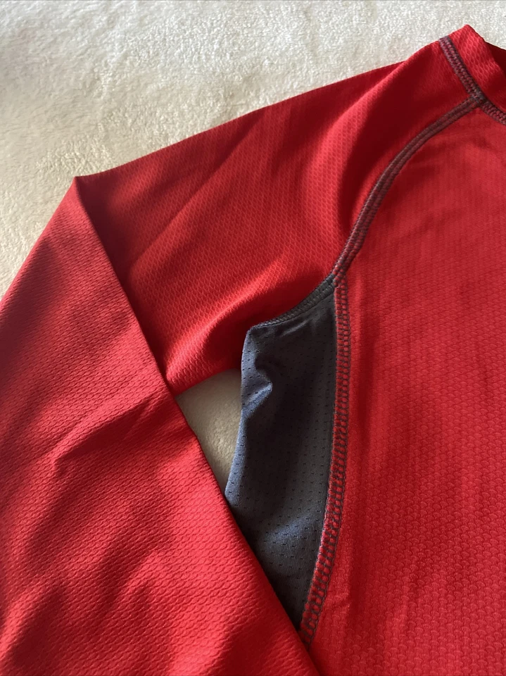 NUEVA Camisa de Béisbol DeMarini Niños Roja Gris Manga Larga 8-10 Foto 3 de 4