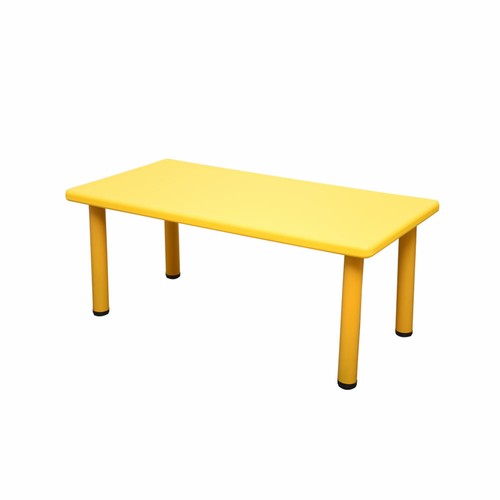 120x60cm Yellow Rectangle Kids Children Playing Dining Nursing Study Desk Table - Picture 2 of 5
