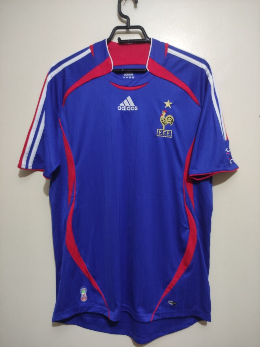 06's adidas × France  Game Shirts France Adidas Teamgeist '06 - '07 Football Home Shirt Blue