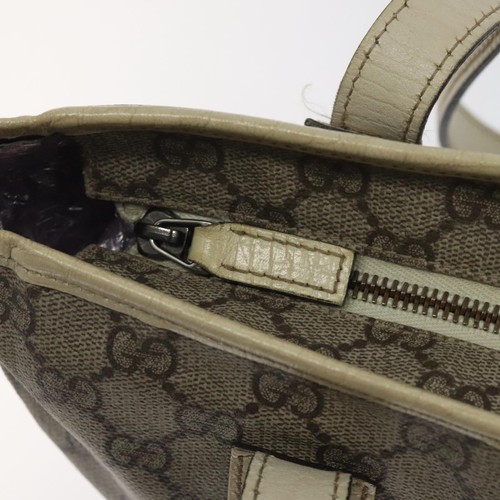 GUCCI GG Supreme Tote Bag PVC Beige Silver 181086 Auth yk18145 - Picture 10 of 22