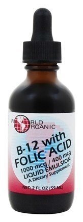 World Organics Liquid B-12 с фолиевой кислотой 2 унции жидкости 2690₽