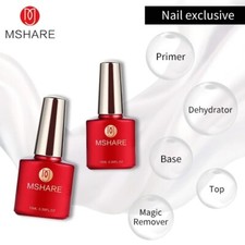 MSHARE Base Coat Top Gel Clear Bau Dörrautom...