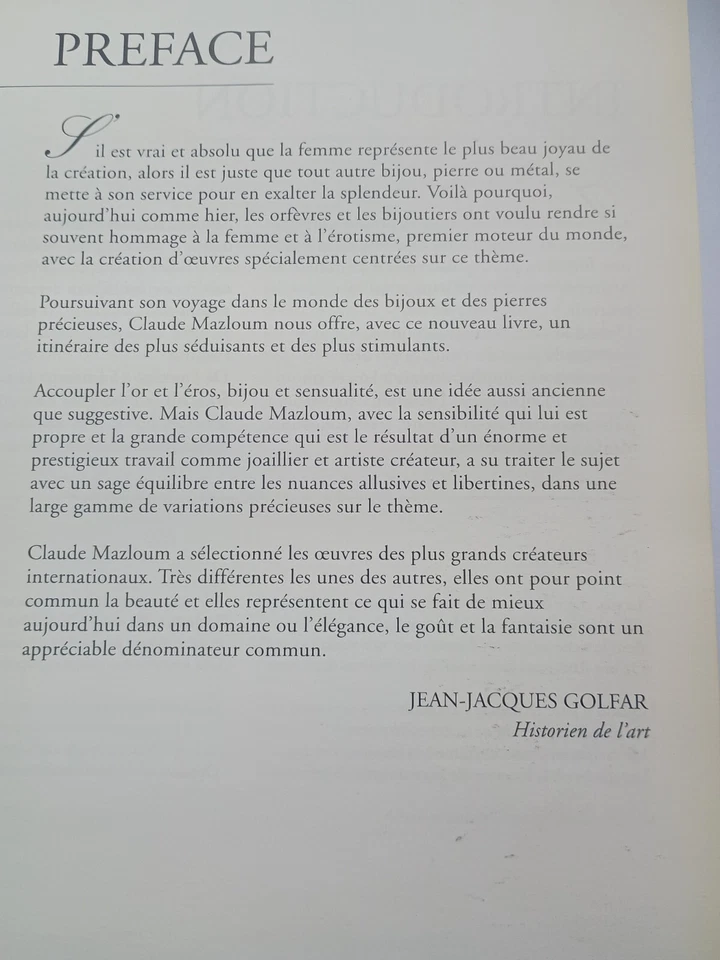 L'ART DE LA JOAILLERIE EROTIQUE Claude Mazloum EDITIONS GREMESE INTERNATIONAL - Photo 4/4