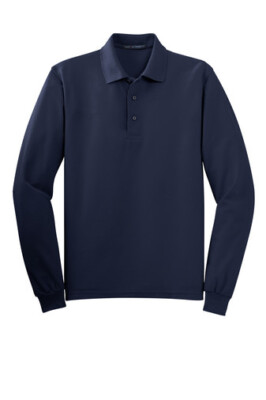 Port Authority Silk Touch Mens Long Sleeve Golf Polo Shirt Size XL K500LS
