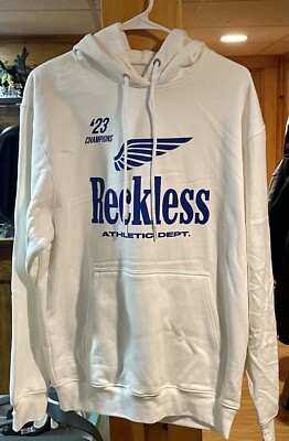 Size M Young & Reckless Y&R  Reckless  23  White Pullover Hoodie New!