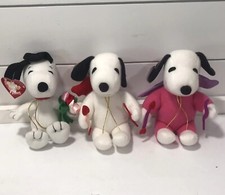 Snoopy Plush Valentines Day Heart Cupid Lot Of 3 New NWT