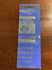 Bay View Terrace Gulfport Florida FL Vintage Matchcover