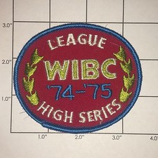 WIBC '74-'75 League High Series Patch - Bowling - Vintage