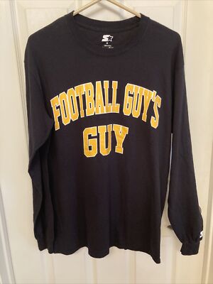 Barstool Sports Football Guy's Guy Black Starter Long Sleeve T-Shirt Mens  Medium