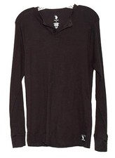Ralph Lauren Polo Dark Brown Cotton Blend 1/4 Button Mens Sweater Size S