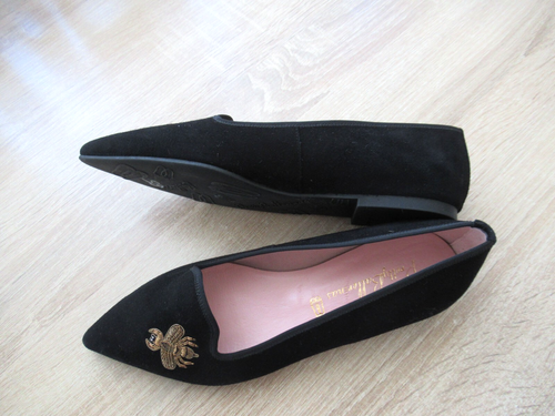 Wunderschöne Ballerinas Pretty Ballerinas gr. 35 Veloursleder Käfer/Messing=NEU - Bild 7 von 14