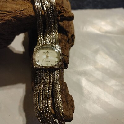 Wristwatch Anne Klein Diamond Accent Silver Tone Bracelet 