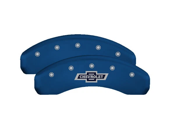 Cubiertas de pinza de freno MGP azul delantero + trasero "Chevrolet" Silverado 1500 2019-2025 Foto 3 de 4
