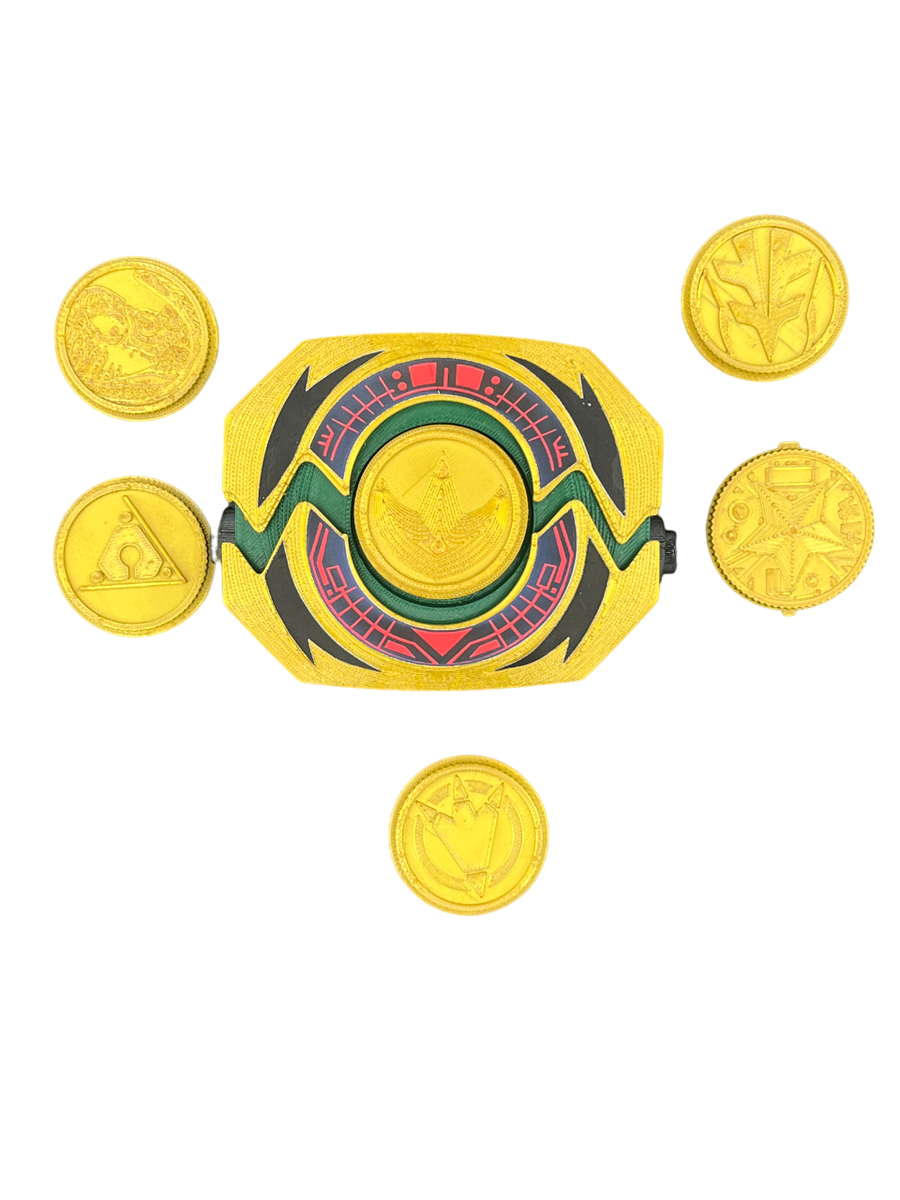 3D Printed Tommy Oliver Master Morpher with 6 Power Coins - Power