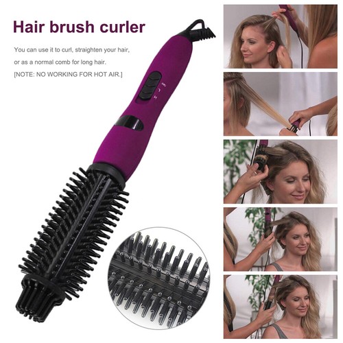 Pro Curling Iron Brush Hair Curler Brush Hot Brush Styling Dryer Tool +AU Plug - Picture 3 of 7
