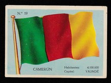 Spanish Cigarette Card c1963 Cigarrrillos Cumbre - World Flags #19 Cameroon