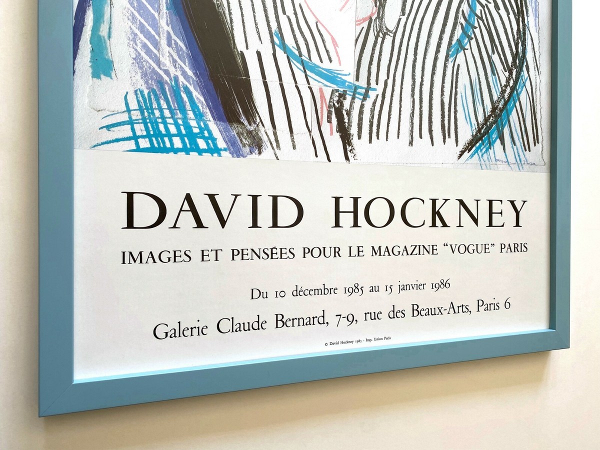DAVID HOCKNEY RARE 1985 POP ART LITHO PRINT FRAMED PARIS
