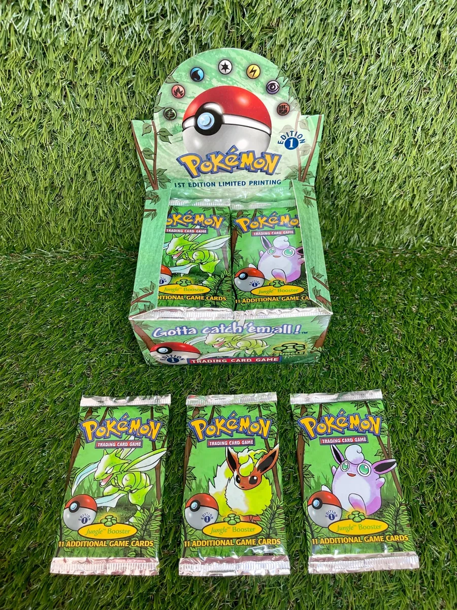 BOX FRESH - Pokemon 1st Edition Jungle Booster Pack | FACTORY SEALED WOTC