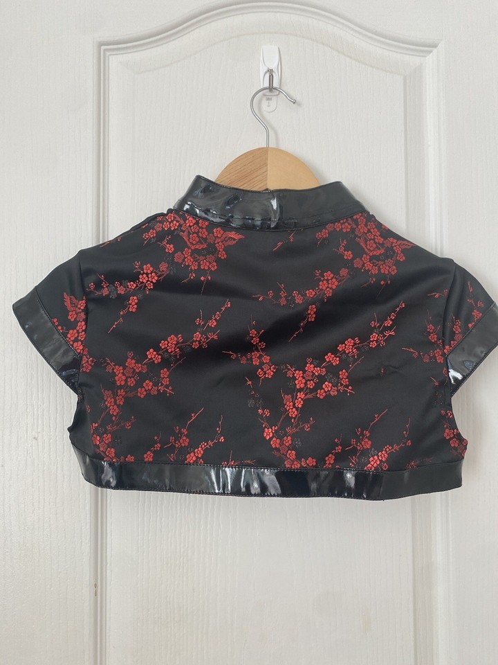 Burleska Womens Geisha Bolero NWT Cropped Bolero Jacket Size Medium Red