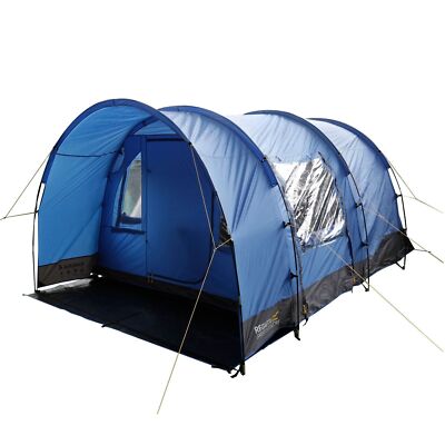 Regatta 4 Mann Personen Camping Zelt Tunnelzelt Karuna 4   210 cm hoch Blau