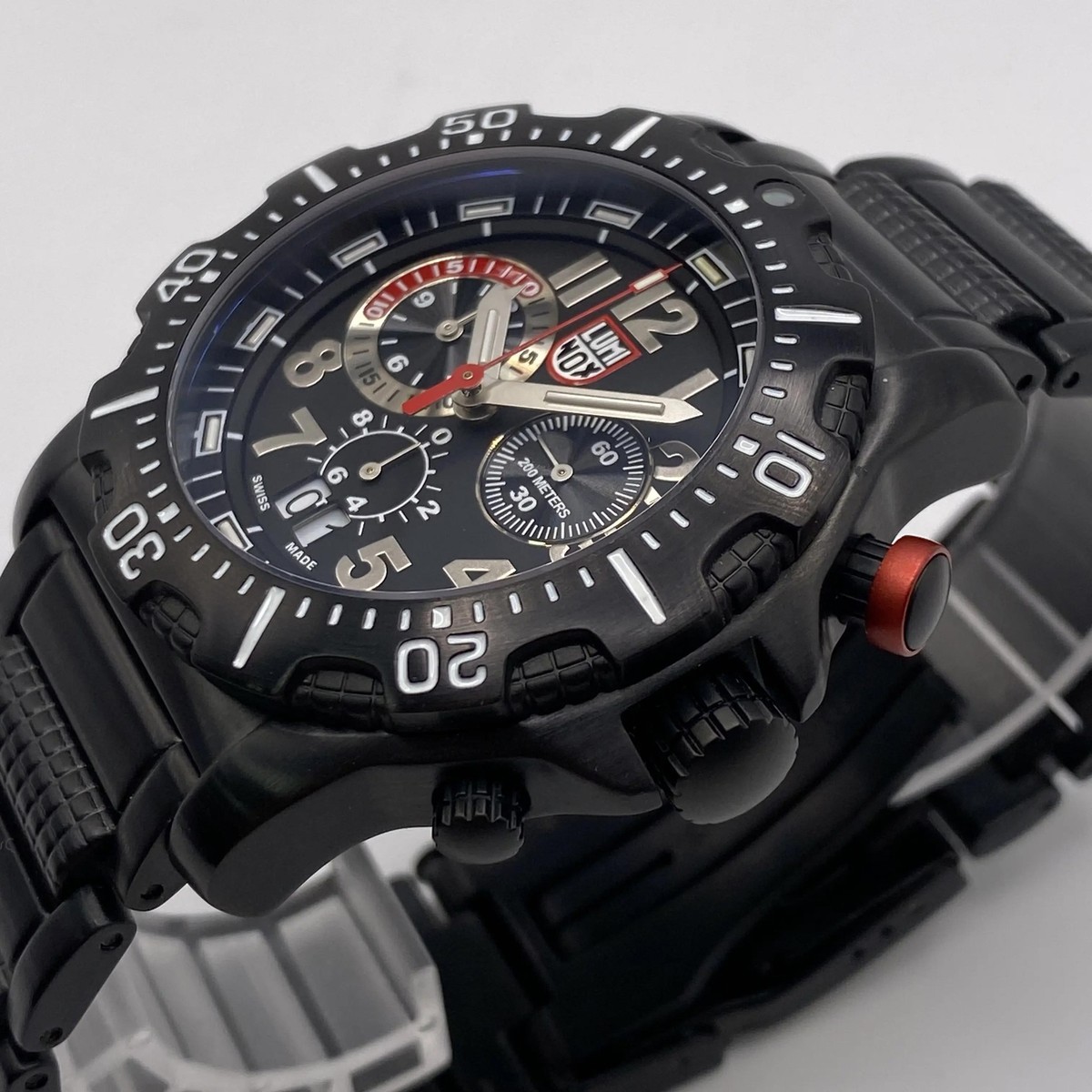 ルミノックス Luminox NAVY SEAL SERIES Luminox Navy Seal Dive 45mm Steel Black Dial Mens Quartz
