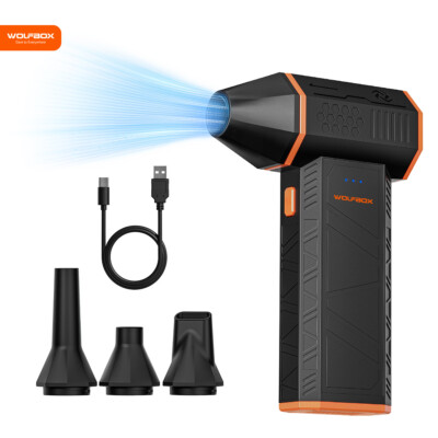 WOLFBOX MF50 Cordless Air Duster 110,000RPM Super Power, 3-Speed Mini Blower