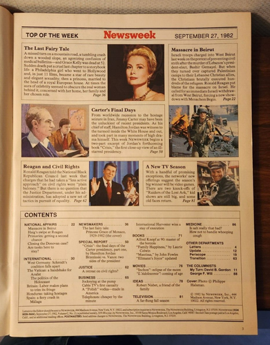 Newsweek Magazine September 27, 1982 Princess Grace Kelly Funeral - Picture 3 of 4