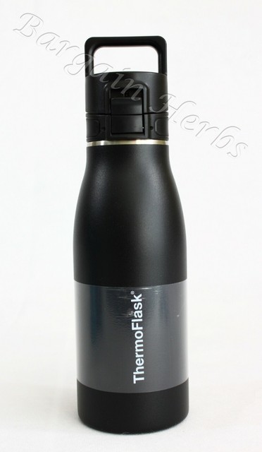 white thermo flask