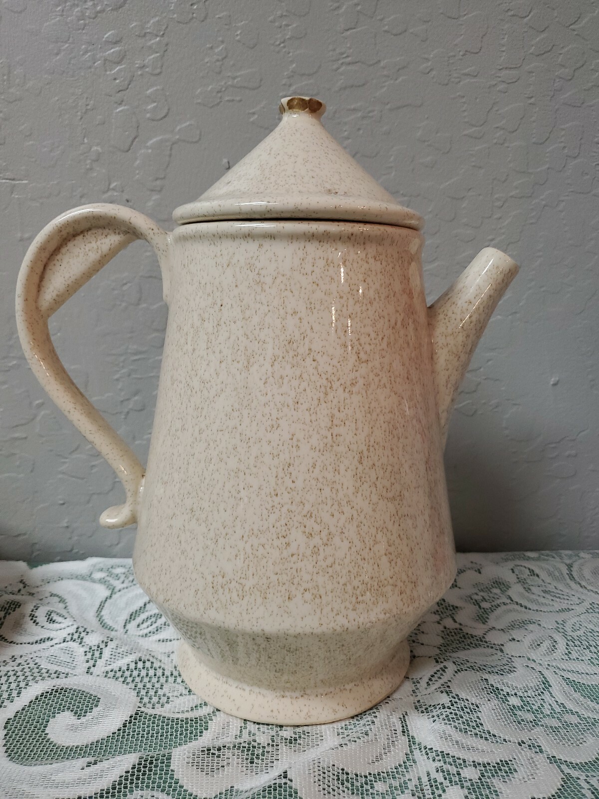 Vintage McCoy USA Tea Pot Cookie Jar Cookie Pot Oatmeal Finish eBay