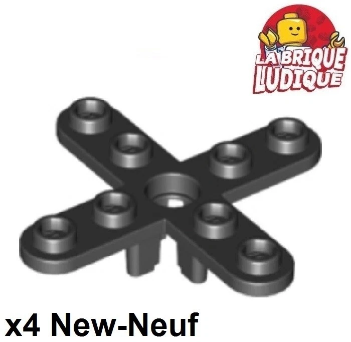 Lego 4X Hélice 4 Cuchilla Avión Diámetro 5 Open Hub Negro 2479 NUEVO - Imagen 1 de 1