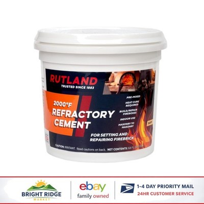 64 Oz High Temperature Refractory Cement for Fireplace and Masonry Repair
