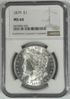 1879 Morgan Silver Dollar Coin Blast White NGC MS 64