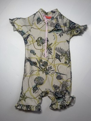 River Island Baby Mädchen Shell Badeanzug Sonnenanzug Rüschen 12-18 Monate