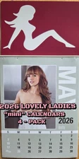 2026 LOVELY LADIES mini CALENDAR GIRLS FOUR  PACK! 13 MONTH  GREAT FOR TRUCKERS!